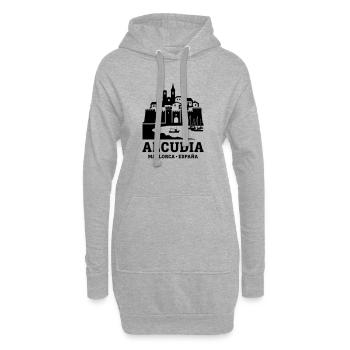 Alcudia Mallorca Spanien Silhouette Wahrzeichen - Hoodie-Kleid - Grau meliert - Vorne