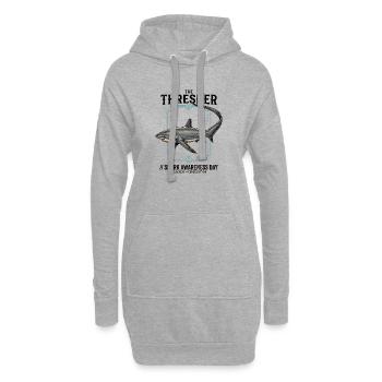 La Journée de sensibilisation au requin batteur – Fuchshai - Sweat-shirt à capuche long Femme - gris chiné - Devant