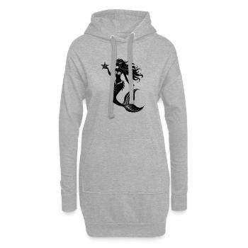 Meerjungfrau - Hoodie-Kleid - Grau meliert - Vorne