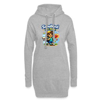 Schulkind mit Herz und vieles mehr - Hoodie-Kleid - Grau meliert - Vorne