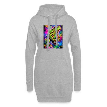 frog - Hoodie Dress - heather grey - Front
