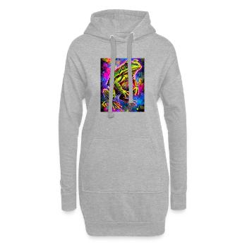 frog - Hoodie Dress - heather grey - Front