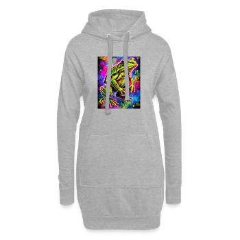frog - Hoodie Dress - heather grey - Front