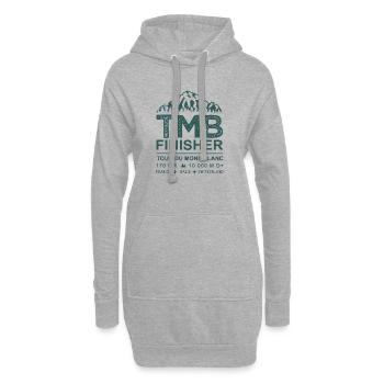Tour du Mont-Blanc 170 km Trek Outdoor Alpes - Sweat-shirt à capuche long Femme - gris chiné - Devant