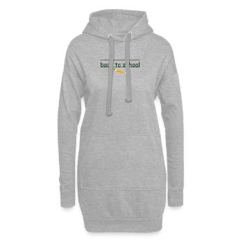 Schule - Hoodie-Kleid - Grau meliert - Vorne
