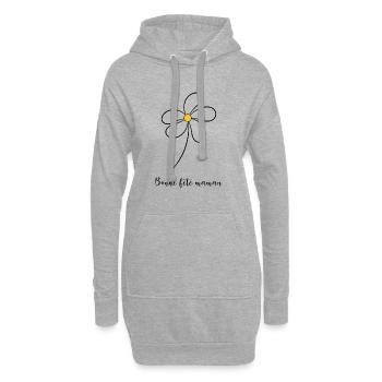 MAMAN. FÊTE DES MÈRES. BONNE FÊTE MAMAN. FÊTE - Sweat-shirt à capuche long Femme - gris chiné - Devant