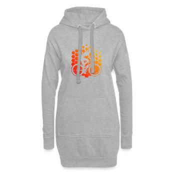 Fahrrad Fahrradfahren Mtb Radeln Bike - Hoodie-Kleid - Grau meliert - Vorne