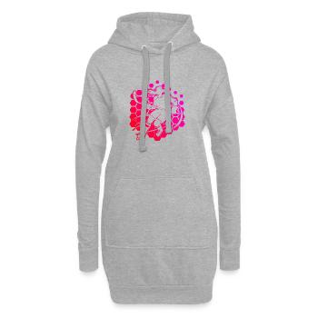 Eishockey spielen Eishockey Spieler Damen - Hoodie-Kleid - Grau meliert - Vorne