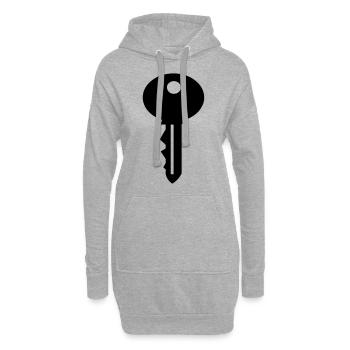 Clé - clé - Clé - Sweat-shirt à capuche long Femme - gris chiné - Devant