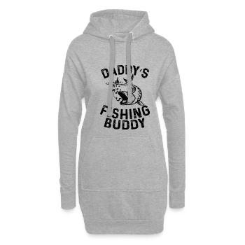 Daddy es Fishing Buddy Shirt - Hoodie-Kleid - Grau meliert - Vorne