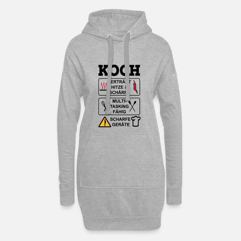 Koch - Hoodie-Kleid - Grau meliert
