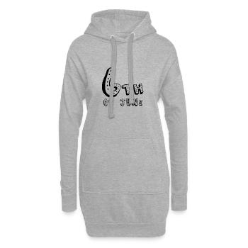 6 juin - Sweat-shirt à capuche long Femme - gris chiné - Devant
