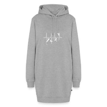 Bergsteigen Geschenk Bergsteiger Klettern Gipfel - Hoodie-Kleid - Grau meliert - Vorne