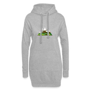 Bergsteigen Geschenk Bergsteiger Klettern Gipfel - Hoodie-Kleid - Grau meliert - Vorne