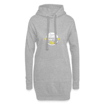 save water drink gin and tonic design - Hoodie-Kleid - Grau meliert - Vorne