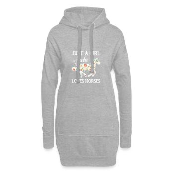 Horse awards stable idée cadeau cadeau poney cheval - Sweat-shirt à capuche long Femme - gris chiné - Devant
