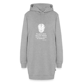 Aristoteles Zitat Philosoph Philosophie Antike - Hoodie-Kleid - Grau meliert - Vorne