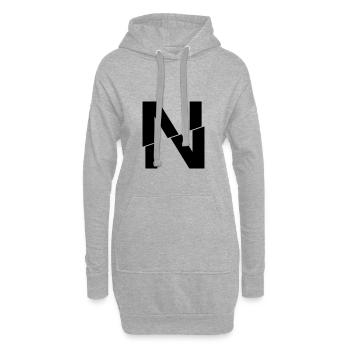 N broken - Hoodie-Kleid - Grau meliert - Vorne