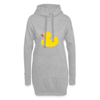 quietscheente,ente,badewanne,wasservogel,gelb - Hoodie-Kleid - Grau meliert - Vorne