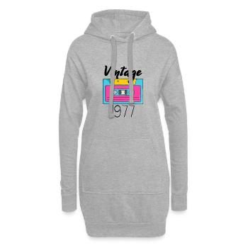Vintage 1977 Année de construction 1977 - Sweat-shirt à capuche long Femme - gris chiné - Devant