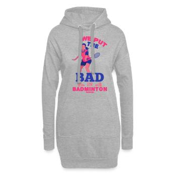 Badminton - Hoodie-Kleid - Grau meliert - Vorne