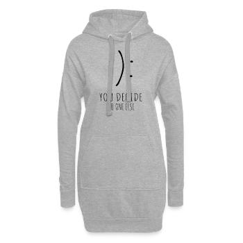 Inspiration Motivation You Decide No One Else - Hoodie-Kleid - Grau meliert - Vorne