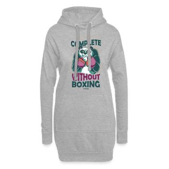 Ma vie n’est pas complète sans la boxe - Sweat-shirt à capuche long Femme - gris chiné - Devant