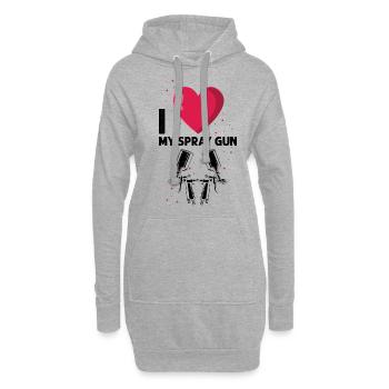 Offre Car Painter pour les carrossiers - Sweat-shirt à capuche long Femme - gris chiné - Devant