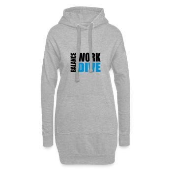 WORKDIVEBALANCE - Hoodie-Kleid - Grau meliert - Vorne