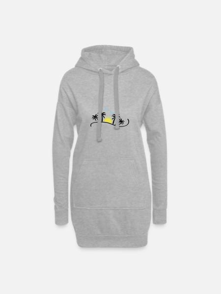 sunset birds - Hoodie-Kleid - Grau meliert