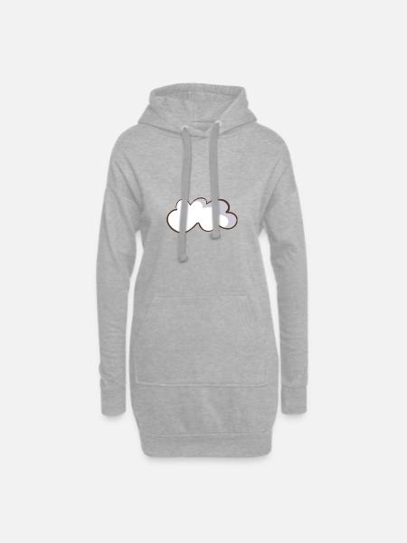 nuage - Sweat-shirt à capuche long Femme - gris chiné