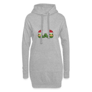 Wurm Weihnachten Team - Hoodie-Kleid - Grau meliert - Vorne