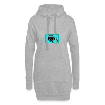 Logo des montagnes de Berge - Sweat-shirt à capuche long Femme - gris chiné - Devant