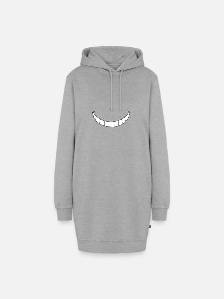 Grinsekatze - Hoodie-Kleid - Grau meliert