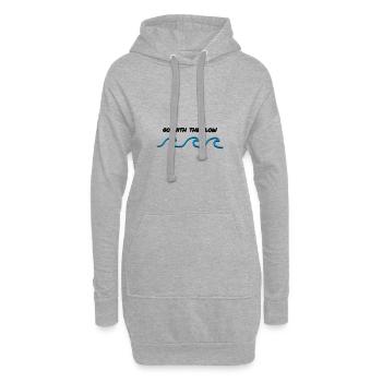go with the flow - Hoodie-Kleid - Grau meliert - Vorne