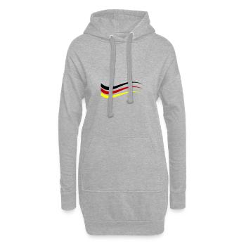 Deutschland Fahne Linie - Hoodie-Kleid - Grau meliert - Vorne