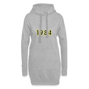 1984 Année Anniversaire - Sweat-shirt à capuche long Femme - gris chiné - Devant