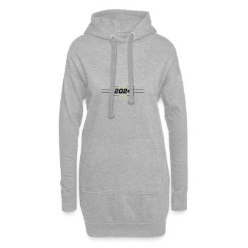 2024 Jahr - Hoodie-Kleid - Grau meliert - Vorne