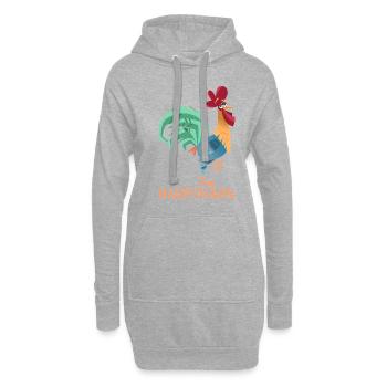 Hahn Spruch Huhn Geschenk - Hoodie-Kleid - Grau meliert - Vorne