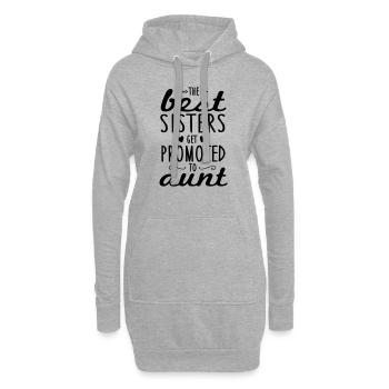 Die besten Schwestern werden zur Tante befördert - Hoodie-Kleid - Grau meliert - Vorne