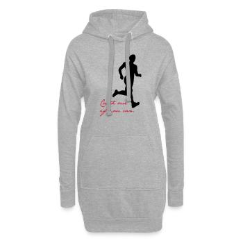 Catch me if you can - Sweat-shirt à capuche long Femme - gris chiné - Devant