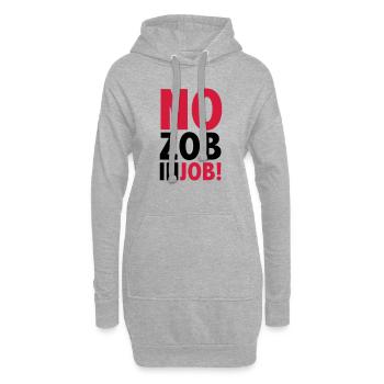 No zob in job - Sweat-shirt à capuche long Femme - gris chiné - Devant