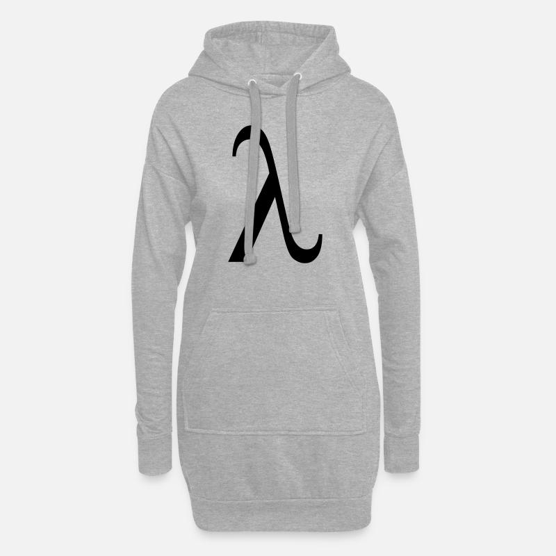 lambda greek - Hoodie-Kleid - Grau meliert