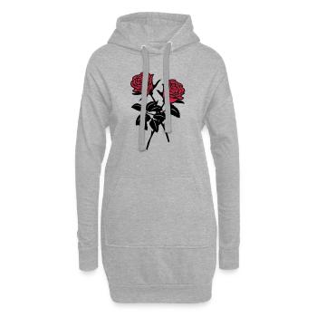 Rosen - Hoodie-Kleid - Grau meliert - Vorne