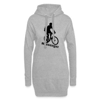 Messenger - Hoodie-Kleid - Grau meliert - Vorne