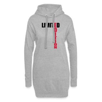 Limited Edition Text Logo - Sweat-shirt à capuche long Femme - gris chiné - Devant