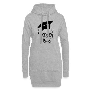 totenkopf_student2 - Hoodie-Kleid - Grau meliert - Vorne