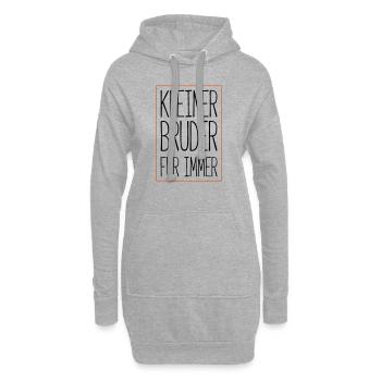 kleiner bruder für immer - Hoodie-Kleid - Grau meliert - Vorne