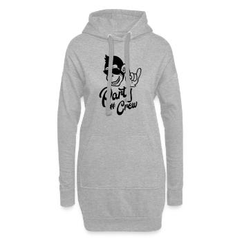 monkey cool party crew - Hoodie-Kleid - Grau meliert - Vorne