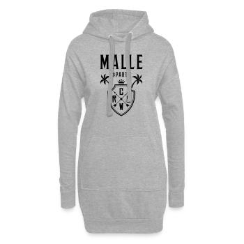 malle party crew wappen - Hoodie-Kleid - Grau meliert - Vorne
